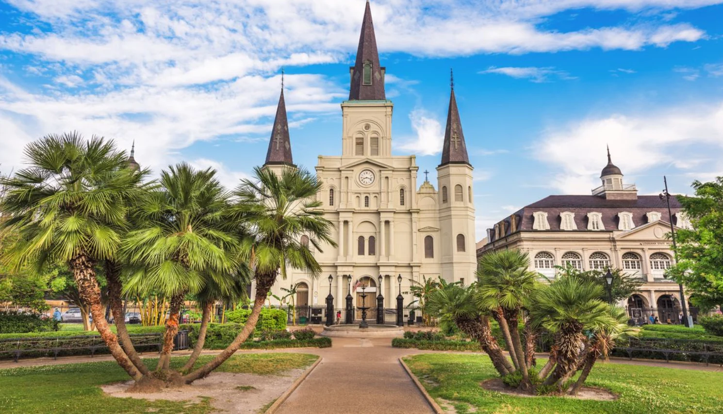 St. Louis Cathedral and Jackson Square in New Orleans